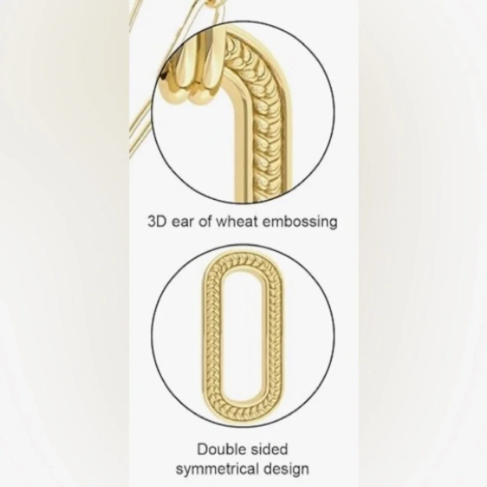 NIB O.Secret Paperclip Chain Pendant Necklace - Picture 9 of 15